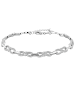 Adeliás Damen Armband Unendlichzeichen aus 925 Silber mit Zirkonia 18+3 cm in silber