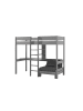 58 aufm Kessel HOCHBETT Karolina 208x175x105/206 aus Massivholz in grau