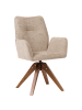 Beliani Esszimmerstuhl MOKENA in Beige/Braun - (W) 58 x (H) 90 x (L) 66 cm