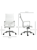 Vinsetto Bürostuhl-54B x 62T x 104-114H cm-Weiß