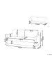Beliani 2-Sitzer Sofa MARE in Beige/Braun - (W) 143 x (H) 88 x (L) 77 cm