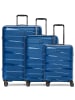 Redolz Essentials 10 3-SET 4 Rollen Kofferset 3-teilig in blue-metallic 2