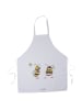 Mr. & Mrs. Panda Schürze Hummeln Kleeblatt ohne Spruch in Weiß