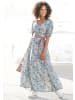 Buffalo Maxikleid in blau-bedruckt