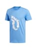 adidas Performance T-Shirt Dame Logo in hellblau / weiß