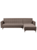 Beliani 2-tlg Schlafsofa ABERDEEN in Beige/Schwarz