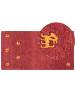 Beliani Kurzflor YARALI in Rot/Gelb - (W) 80 x (L) 150 cm