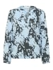 Kaffe Langarm-Bluse KAditte Regular fit in Grey/Blue Graphic Cloud