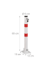 relaxdays 8 x Absperrpfosten in Rot-Weiß - (B)15 x (H)65 x (T)13 cm