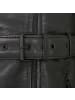 Mauritius Leder-Trenchcoat Lammnappa Gürtel in Schwarz