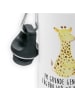 Mr. & Mrs. Panda Wasserflasche Giraffe Zufrieden mit Spruch in Weiß