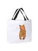 Mr. & Mrs. Panda Tote Bag Bär Honig ohne Spruch in Weiß