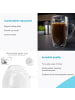 Intirilife Doppelwandiges Thermo Gläser Set Teeglas Kaffeeglas in 5x 400 - 500ml in KLAR