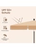 SONGMICS Sonnenschirm Sheld in Taupe -(D)180 x (H)125 cm
