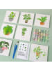 ARTNANAS Mini Malen nach Zahlen 4er/9er Set-"Grünpflanzen"