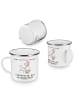 Mr. & Mrs. Panda Camping Emaille Tasse Tierärztin Leidenschaft m... in Weiß