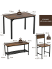 COSTWAY Esstisch Set 4-teilig in Braun