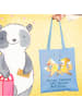 Mr. & Mrs. Panda Tasche Füchse Salsa tanzen mit Spruch in Sky Blue