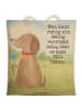 Mr. & Mrs. Panda Shopping Bag Hund Blume Design mit Spruch in Weiß