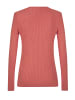 Felix Hardy Feinstrick Zopfmuster V-Ausschnitt Pullover in pink