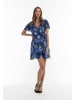 faina Damen Minikleid Mit Animal-Print in Königsblau