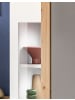 Inn.Furn Vitrine weiß und Eiche 30 x 110 cm, Vitrinenschrank stehend/hängend
