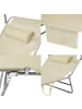 SoBuy Sonnenliege in Beige - (B)189 x (H)28 x (T)62cm