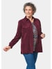 GOLDNER Kurzgröße:  moderne Hemdjacke in trageangenehmer Qualität in aubergine