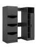 ebuy24 Waschmaschinenschrank Free (3-teilig) Anthrazit 176 x 68 cm