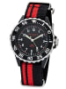 Regent Kinderuhr 5 Bar Wasserdicht Schwarz/Rot Ø 36 mm