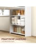 HOMCOM Esstisch-91L x 78,5B x 93H cm-Weiß