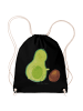 Mr. & Mrs. Panda Sportbeutel Avocado Kern rollt ohne Spruch in Schwarz