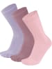 normani 3 Socken aus Cashmere und Merinowolle mit Komfortbund in Rosa/Mauve/Lavendel