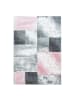 KADIMA DESIGN Teppich Kurzflor Karo Look Polypropylen Wohnzimmer in Pink