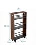 relaxdays Nischenwagen "Industrial" in Schwarz/ Braun - (B)15 x (H)80 x (T)45 cm