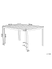 Beliani Gartentisch COMO in Grau/Schwarz - (W) 90 x (H) 74 x (L) 150 cm