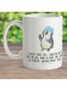 Mr. & Mrs. Panda Kindertasse Pinguin Duschen mit Spruch in Weiß