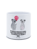 Mr. & Mrs. Panda Pflanzkübel Koala Luftballon mit Spruch in Weiß