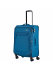 travelite Chios - 4-Rollen-Trolley M 67 cm erw. (schwarz) in petrol