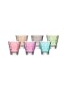 LEONARDO 6er Set Trinkgläser Optic 215 ml bunt in bunt