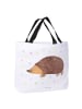 Mr. & Mrs. Panda Tote Bag Igel Herzen ohne Spruch in Weiß