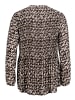 Betty Barclay Schlupfbluse mit Plissee in Beige/Schwarz
