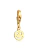 Nenalina Charm 925 Sterling Silber mit Smiling Face, Smiling Face in Gold