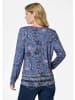 GOLDNER Kurzgröße:  Elegantes Blusenshirt, Paisley-Design in blau / gemustert