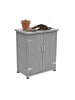 relaxdays Pflanztisch in Grau - (B)75 x (H)90 x (T)40 cm