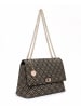 KASSANDRA Schultertasche in BLACK + BROWN