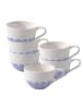 6er Set Cappuccinotassen Fleur Couleur in Bleu 300 ml