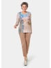 GOLDNER Druckshirt Langarm-Shirt mit Allover-Musterung in hellblau / gemustert