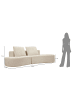 Mauro Ferretti Sofa aus komprimiertem, weißem Bouclé-Stoff, 238 x 92 x 78 cm