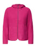 Cecil Teddy-Jacke mit Kapuze in Unifarbe in Pink Flash